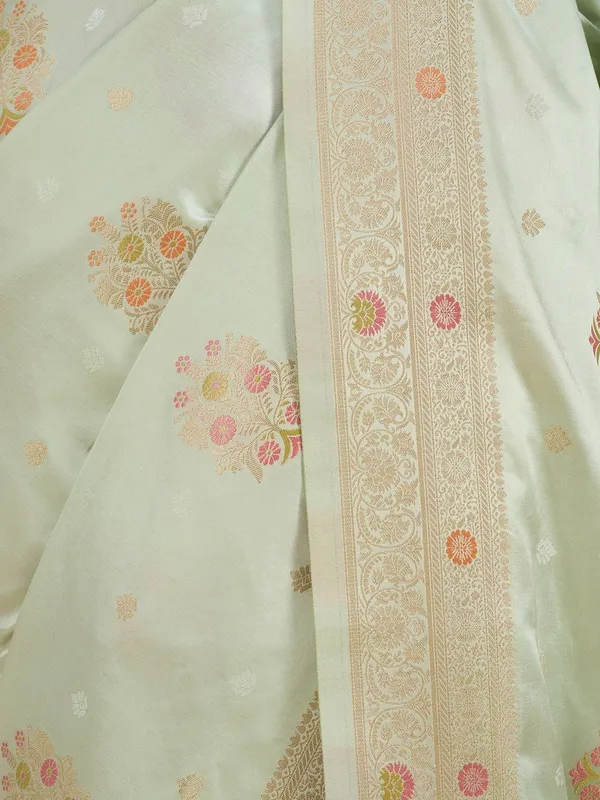 Sea_Green_Silk_Buti_Saree_With_Matching_Blouse_Piece