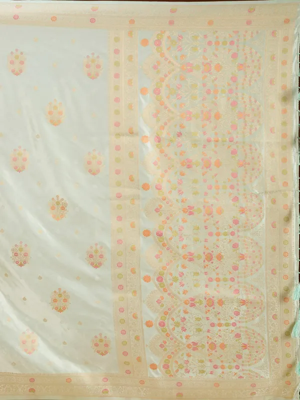 Sea_Green_Silk_Buti_Saree_With_Matching_Blouse_Piece