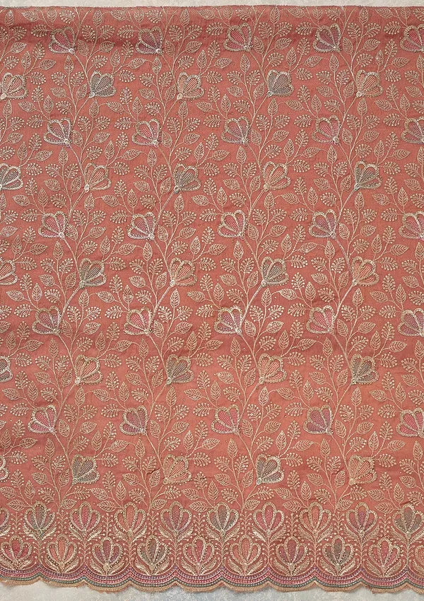 Peach_Zardozi_Gold_Shimmer_Unstitched_Salwar_Suit