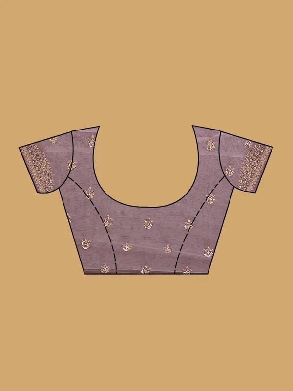 Lavender_Sequins_Net_Saree