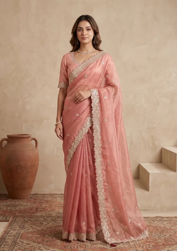 Onion_Pink_Sequins_Tissue_Saree