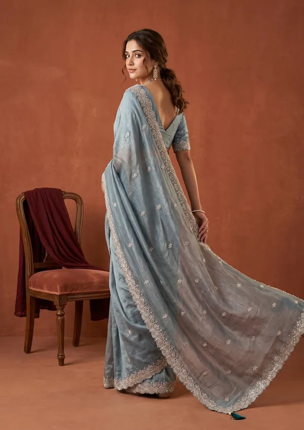 Sky_Blue_Sequins_Tissue_Saree
