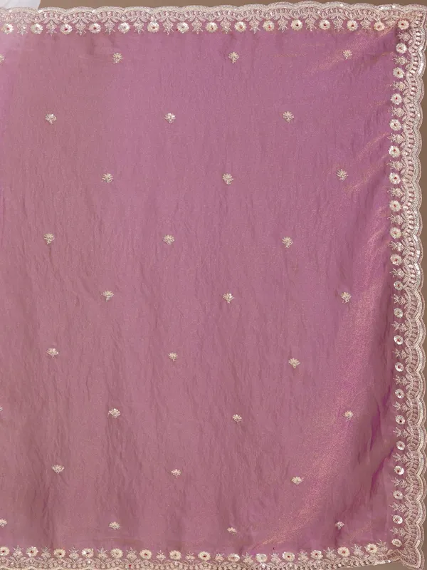 Lavender_Sequins_Tissue_Saree
