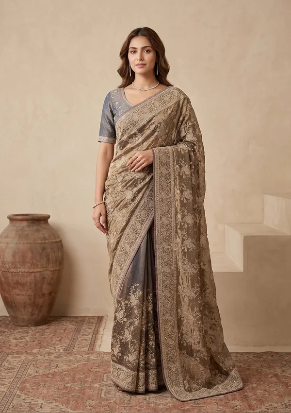 Grey_Zariwork_Gold_Tissue_Saree