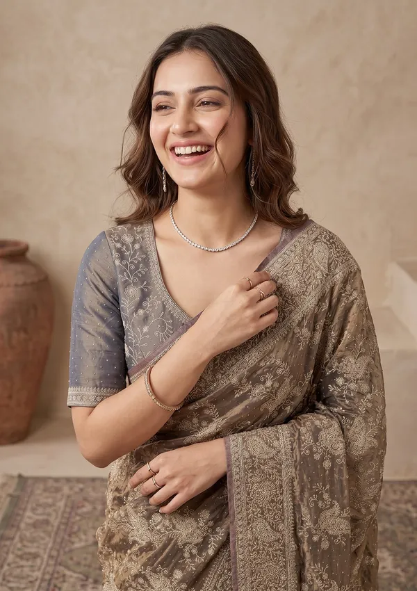 Grey_Zariwork_Gold_Tissue_Saree