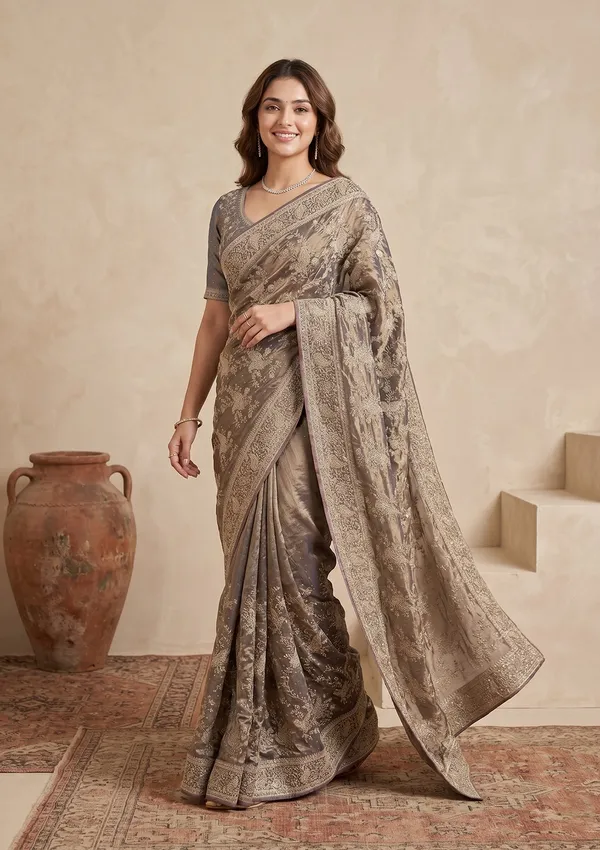 Grey_Zariwork_Gold_Tissue_Saree