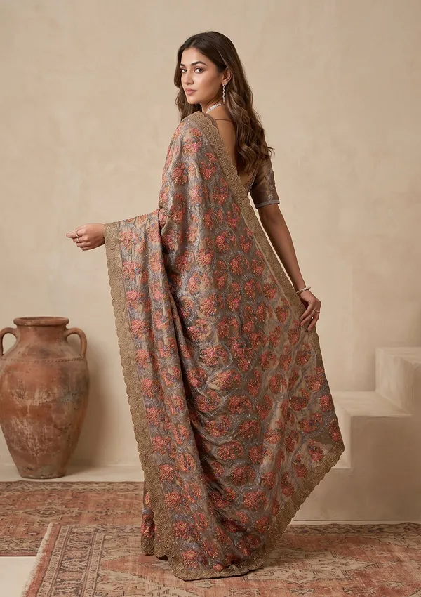Grey_Kashmiri_Tissue_Saree