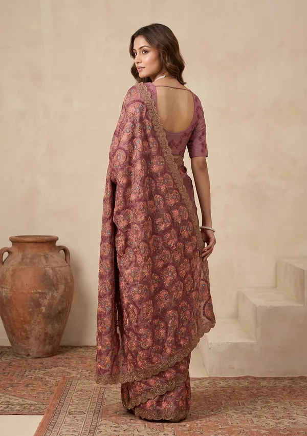 Mauve_Kashmiri_Tissue_Saree