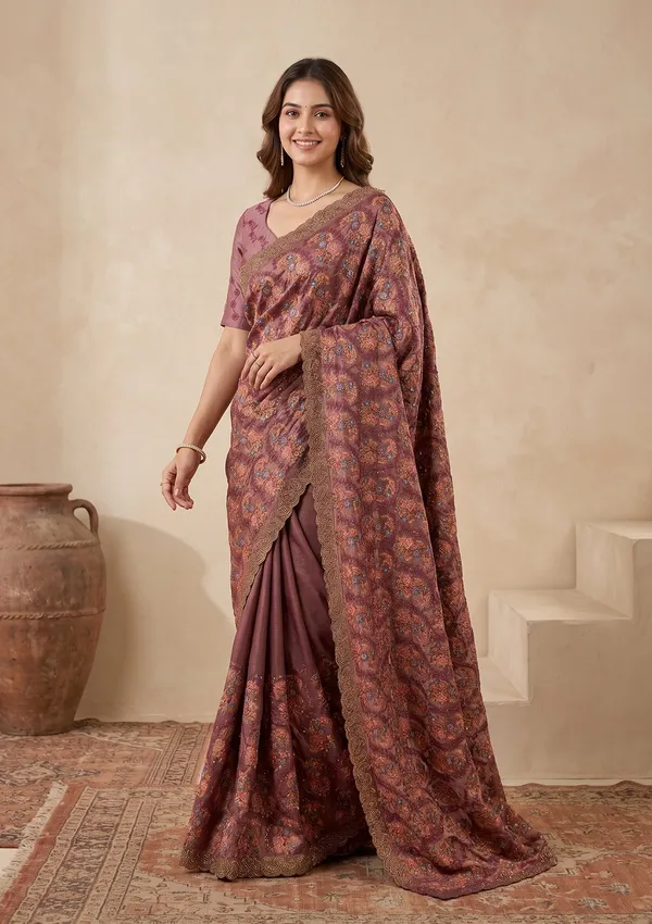 Mauve_Kashmiri_Tissue_Saree