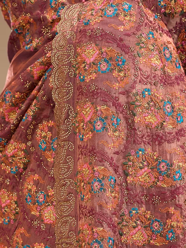 Mauve_Kashmiri_Tissue_Saree