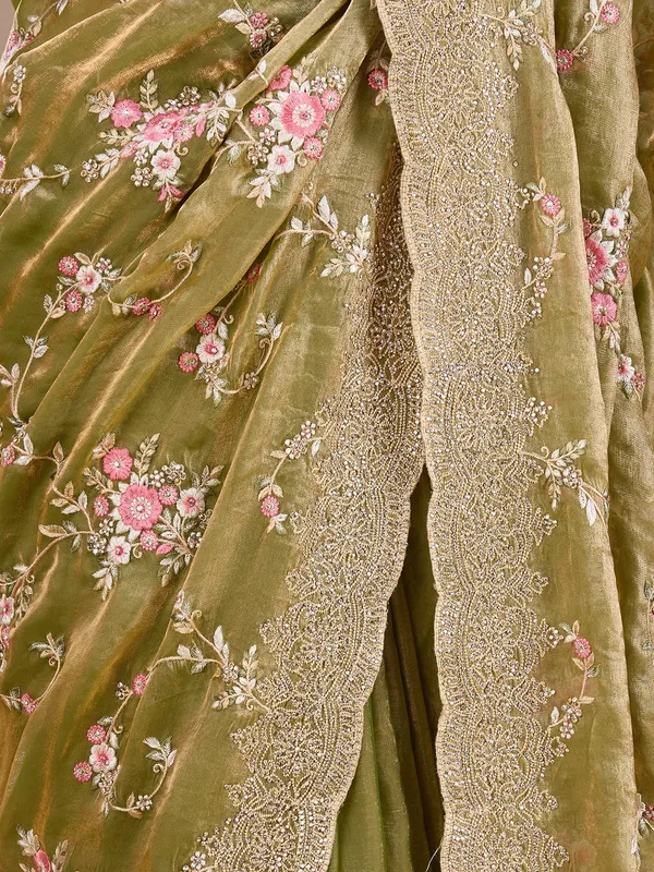 Pista_Green_Threadwork_Tissue_Saree