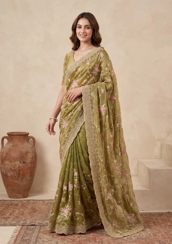 Pista_Green_Threadwork_Tissue_Saree