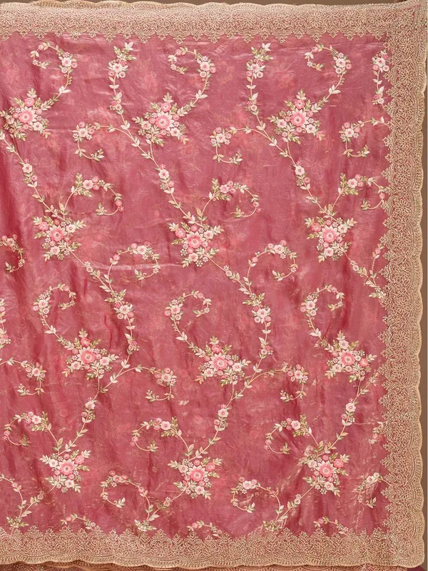 Pink_Threadwork_Tissue_Saree