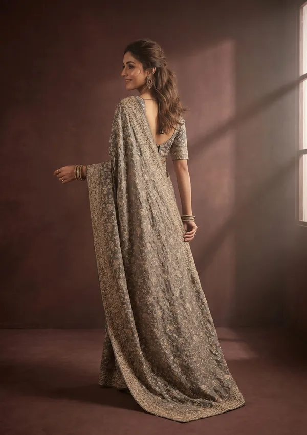 Grey_Zariwork_Gold_Tissue_Saree