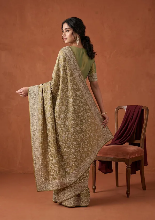 Pista_Green_Zariwork_Gold_Tissue_Saree