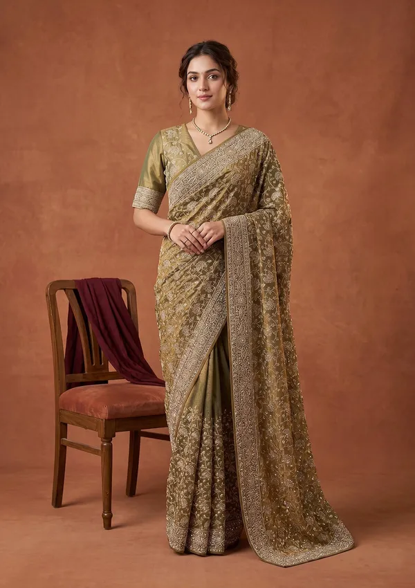 Pista_Green_Zariwork_Gold_Tissue_Saree