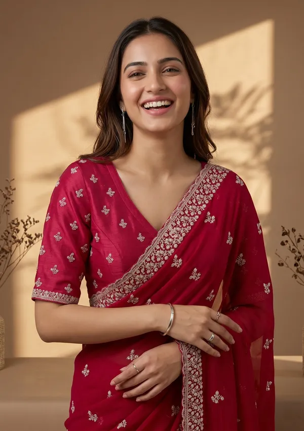 Rani_Pink_Zariwork_Gold_Georgette_Saree