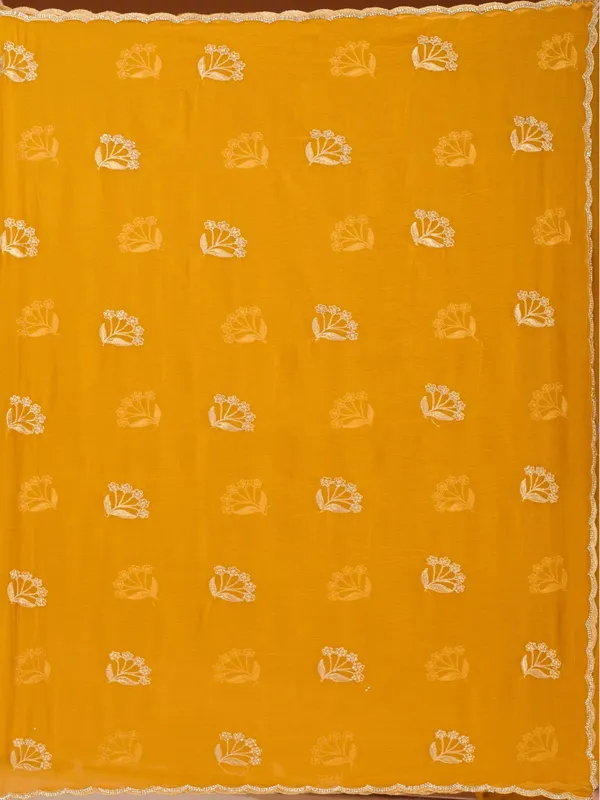 Mustard_Zariwork_Gold_Chiffon_Saree