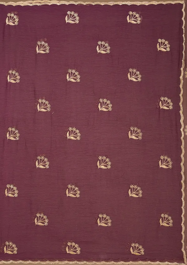 Wine_Zariwork_Gold_Chiffon_Saree