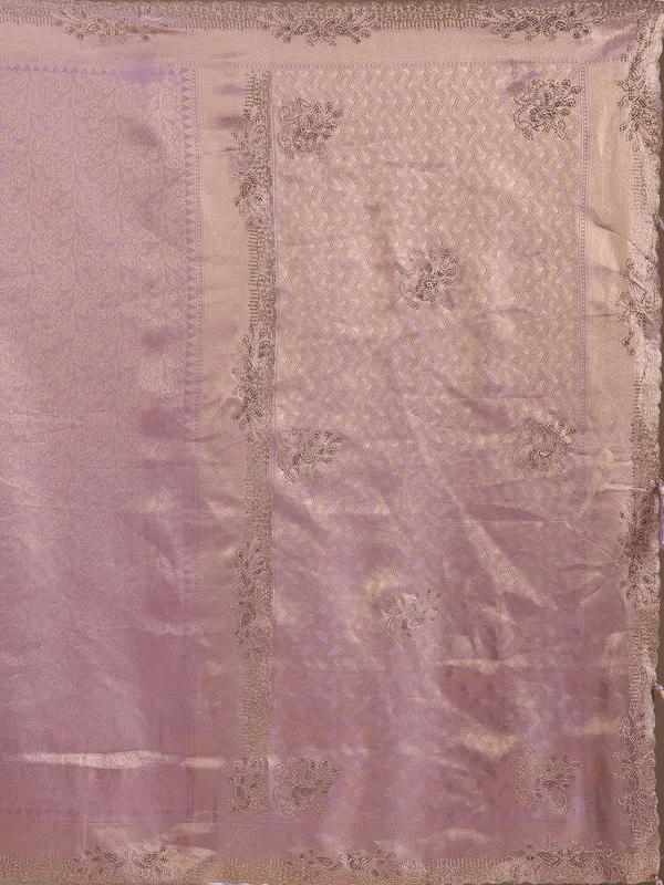 Lavender_Stonework_Gold_Art_Silk_Saree