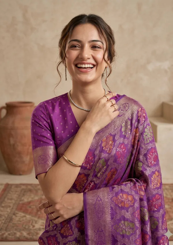 Purple_Banarasi_Art_Silk_Saree