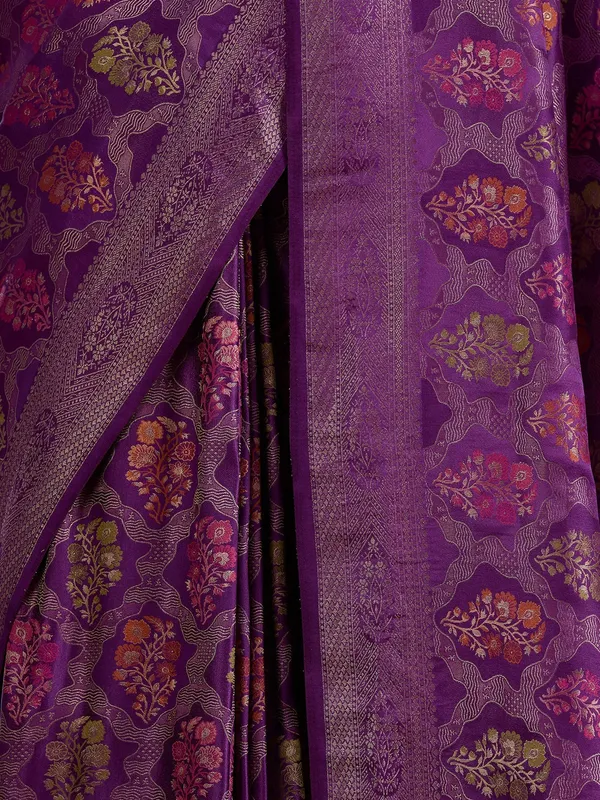 Purple_Banarasi_Art_Silk_Saree