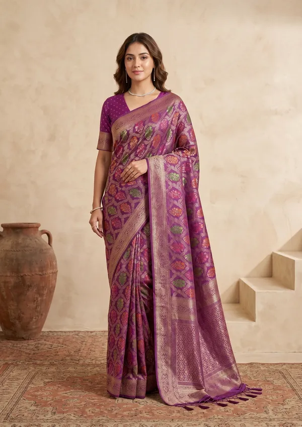 Purple_Banarasi_Art_Silk_Saree