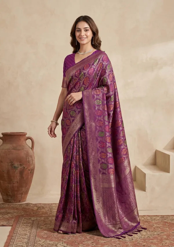 Purple_Banarasi_Art_Silk_Saree
