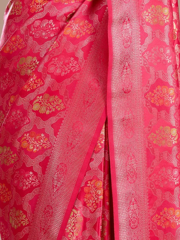 Rani_Pink_Banarasi_Art_Silk_Saree