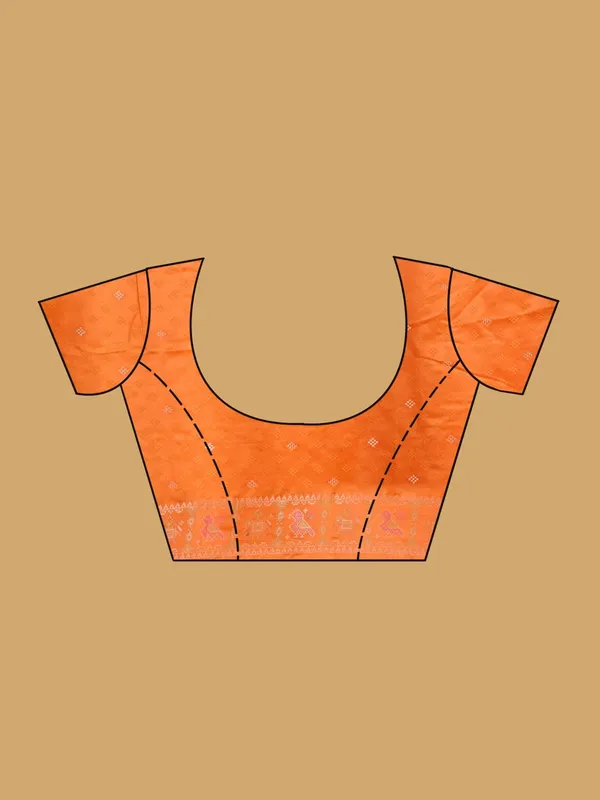 Rust_Patola_Art_Silk_Saree