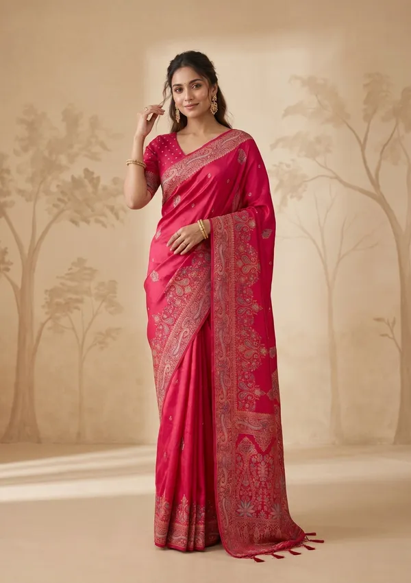 Rani_Pink_Kanjivaram_Art_Silk_Saree