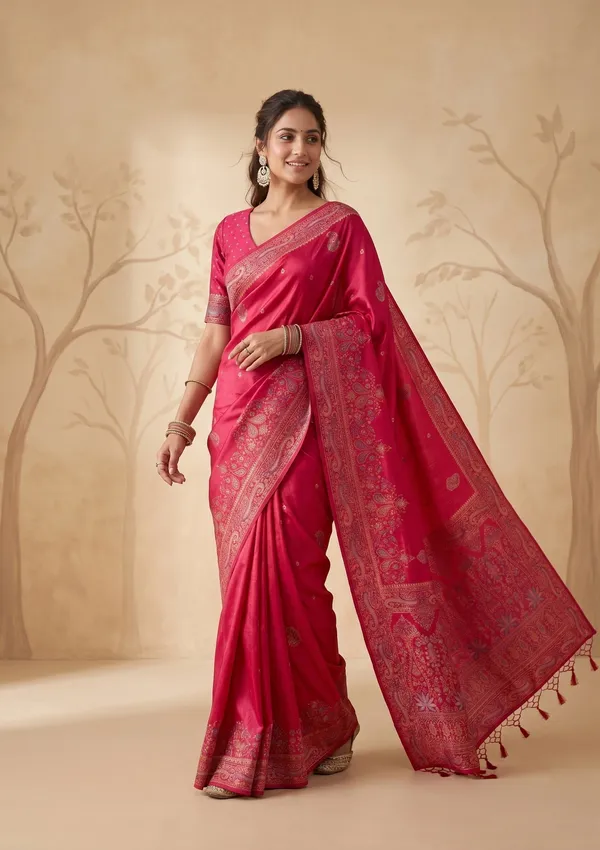 Rani_Pink_Kanjivaram_Art_Silk_Saree
