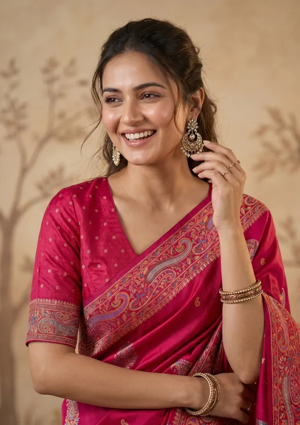 Rani_Pink_Kanjivaram_Art_Silk_Saree