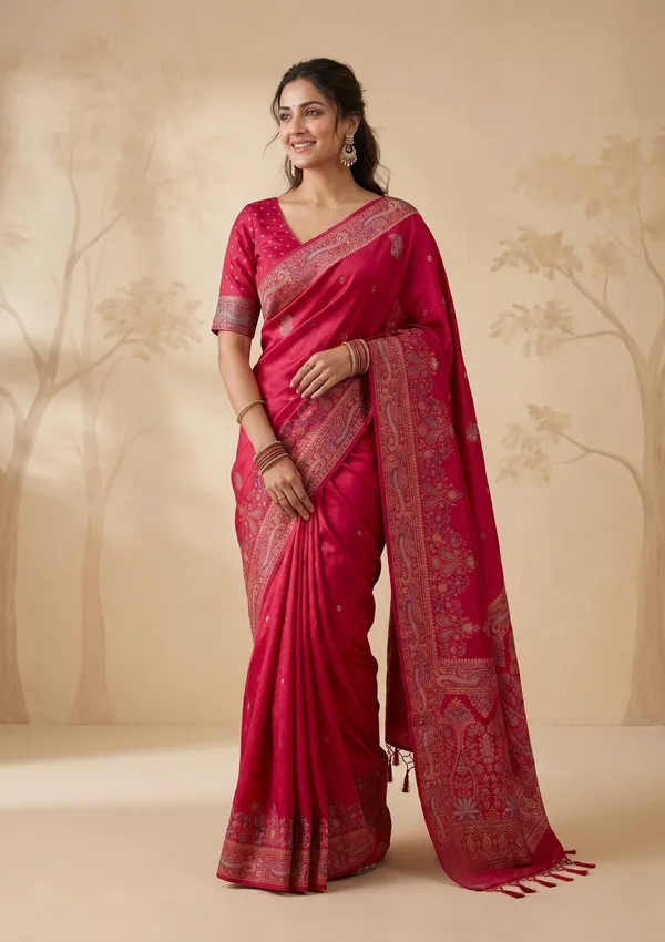 Rani_Pink_Kanjivaram_Art_Silk_Saree