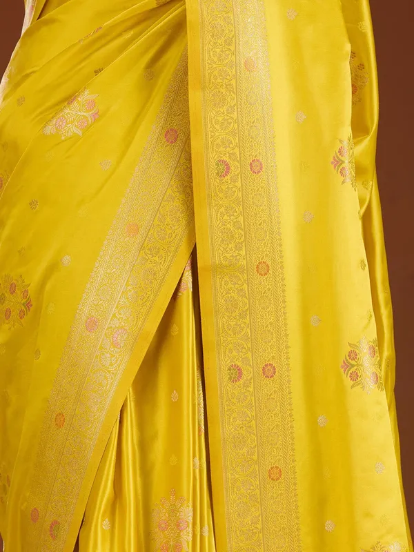 Yellow_Banarasi_Art_Silk_Saree
