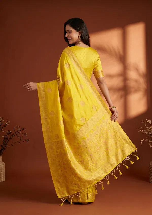 Yellow_Banarasi_Art_Silk_Saree