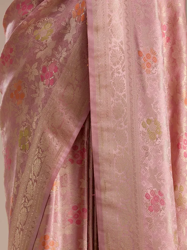 Onion_Pink_Banarasi_Art_Silk_Saree