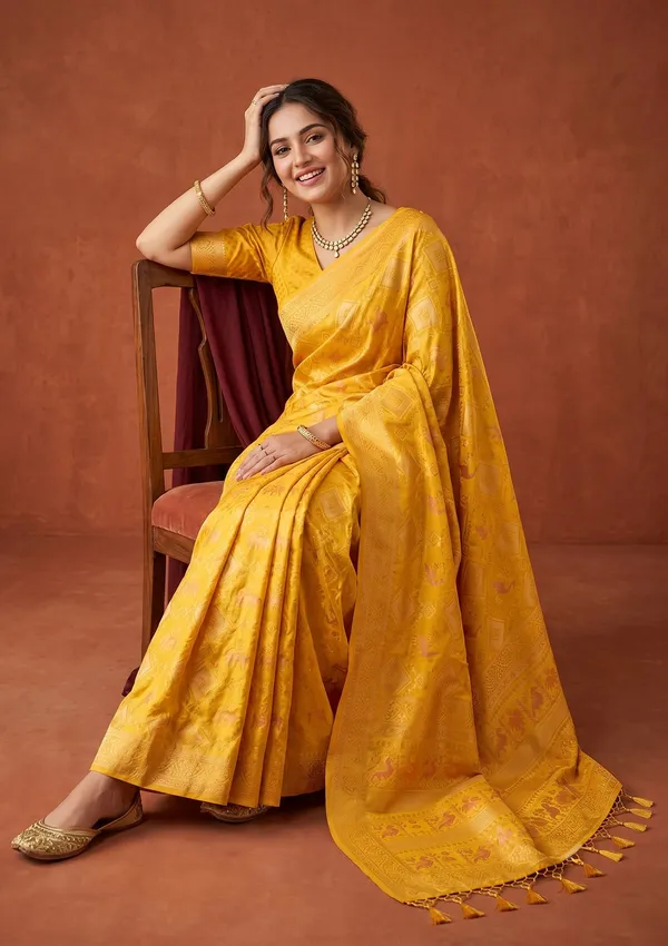 Yellow_Patola_Art_Silk_Saree