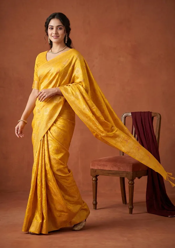 Yellow_Patola_Art_Silk_Saree