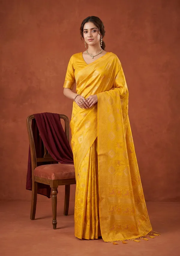 Yellow_Patola_Art_Silk_Saree