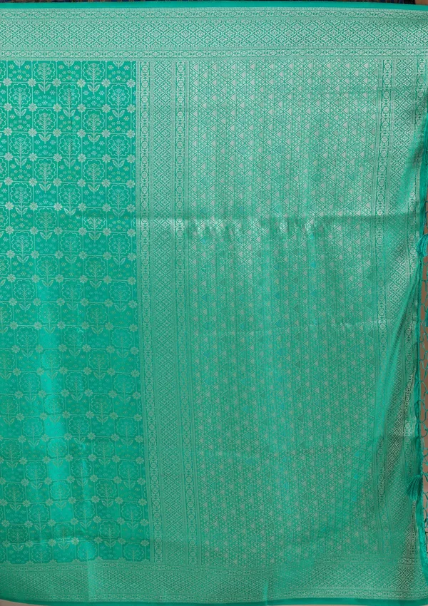Turquoise_Blue_Kanjivaram_Art_Silk_Saree