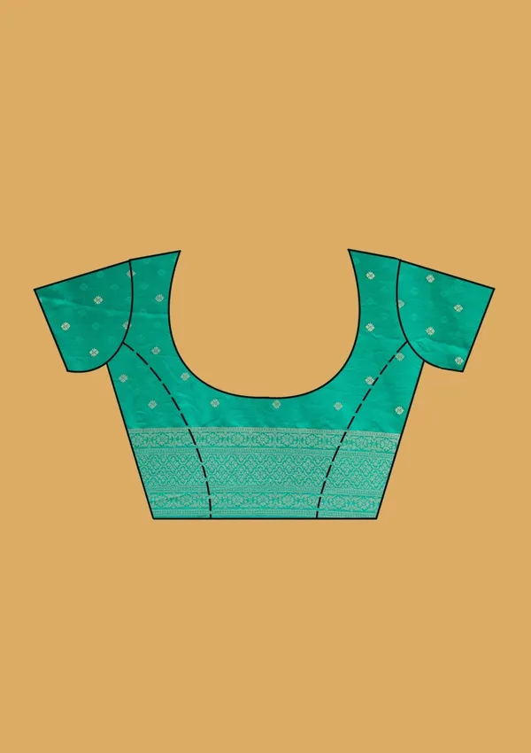 Turquoise_Blue_Kanjivaram_Art_Silk_Saree
