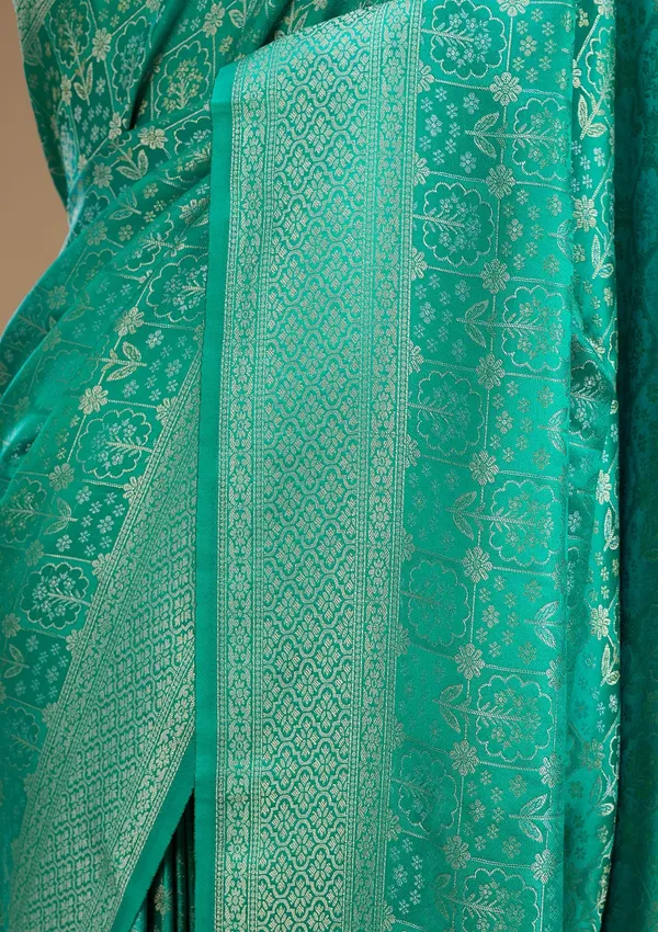 Turquoise_Blue_Kanjivaram_Art_Silk_Saree