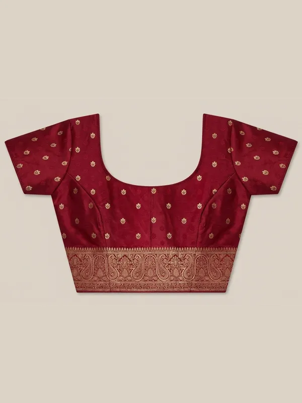 Maroon_Banarasi_Art_Silk_Saree