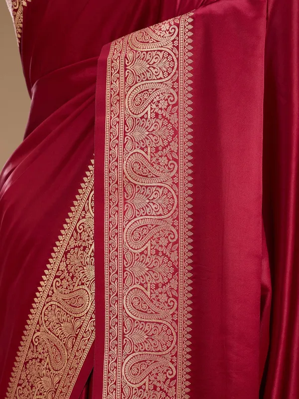 Maroon_Banarasi_Art_Silk_Saree