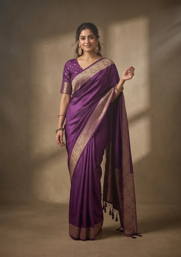 Purple_Banarasi_Art_Silk_Saree