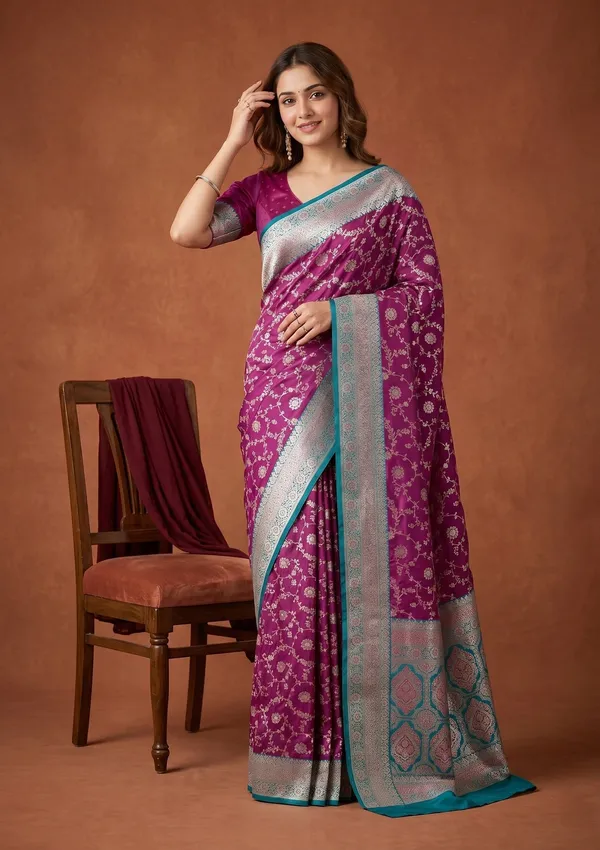Purple_Banarasi_Art_Silk_Saree