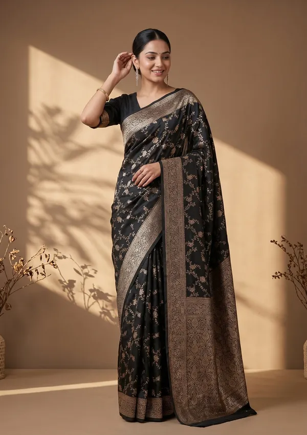 Black_Banarasi_Art_Silk_Saree