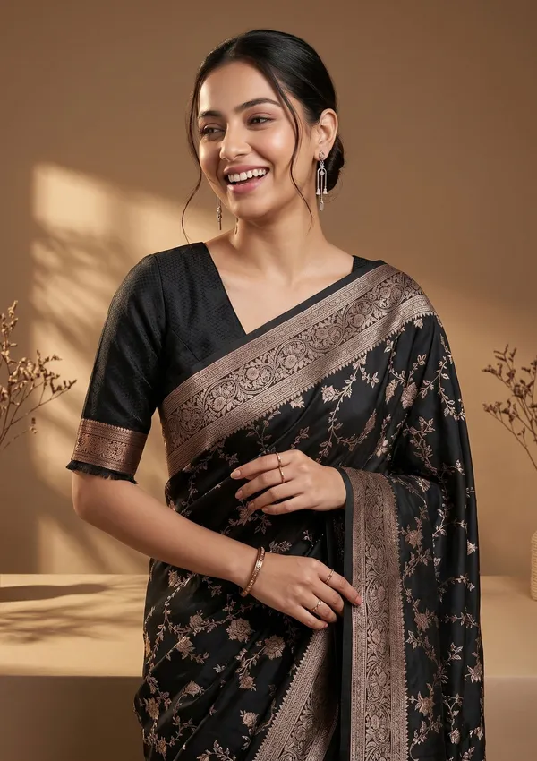 Black_Banarasi_Art_Silk_Saree