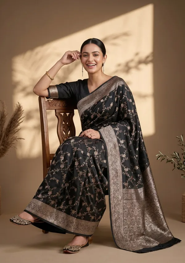 Black_Banarasi_Art_Silk_Saree